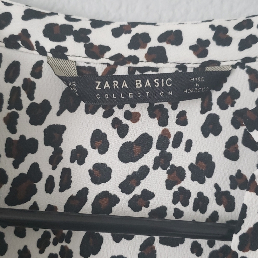 Zara Basic Cheetah Print Blouse - image 3
